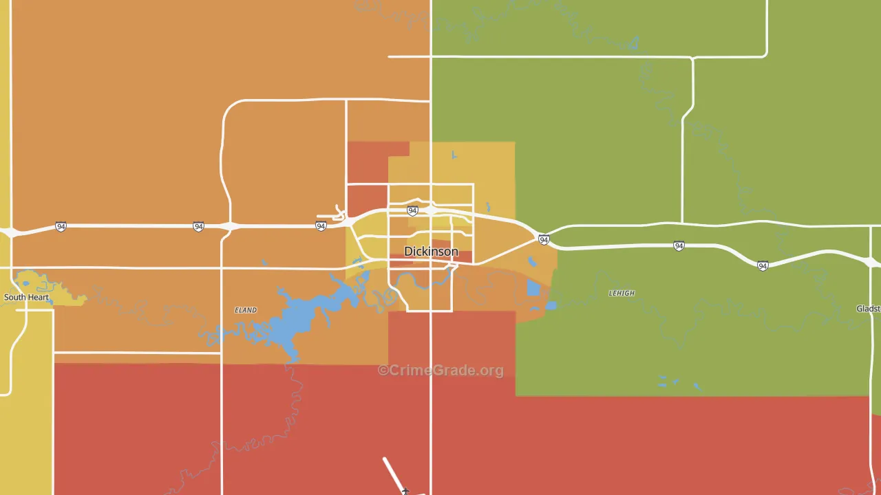 Stark County, ND Map of Murder Rates