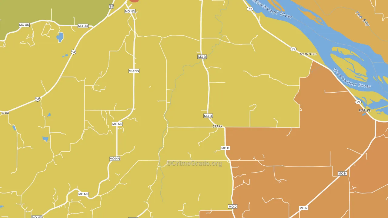 Stark, MO Map of Murder Rates