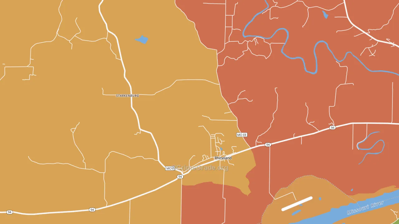 Starkenburg, MO Map of Murder Rates