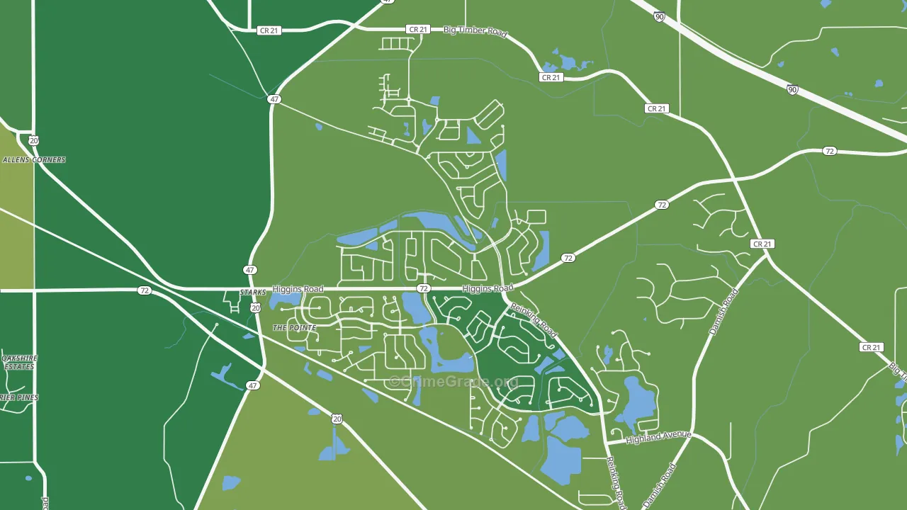 Starks, IL Map of Murder Rates