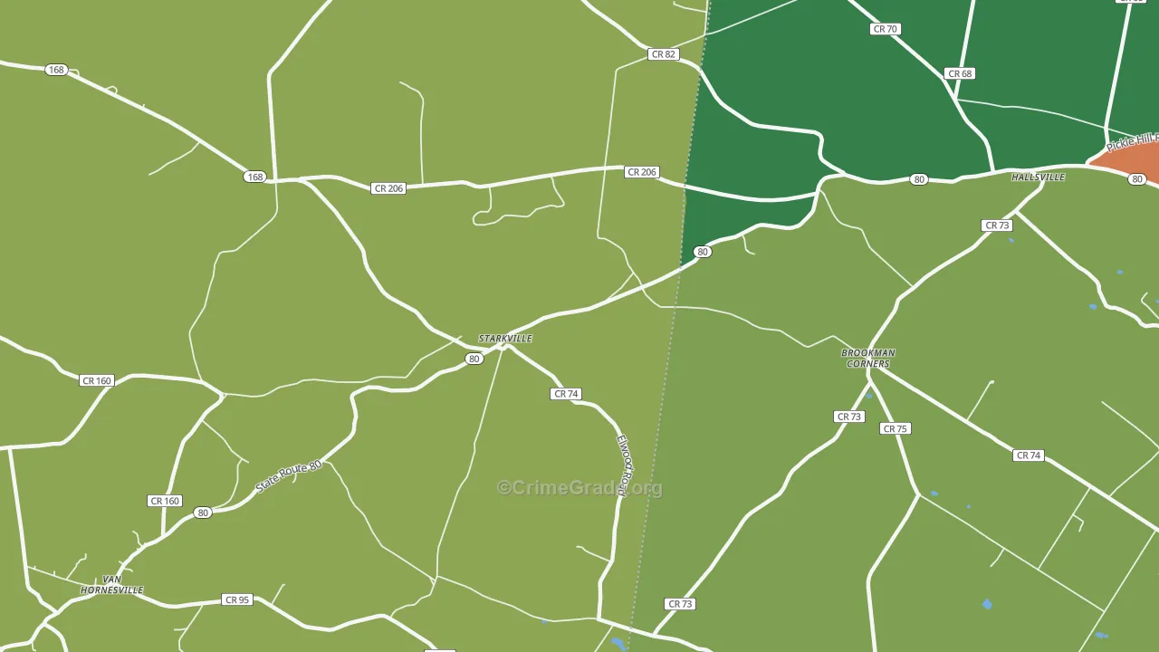 Starkville, NY Map of Murder Rates