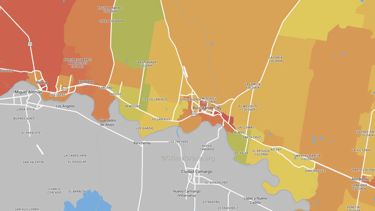Starr County, TX Map of Murder Rates