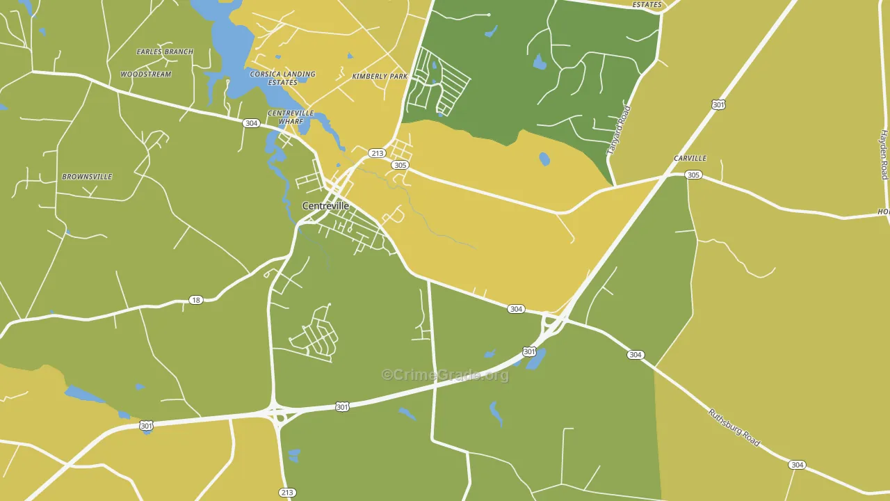 Starr, MD Map of Murder Rates