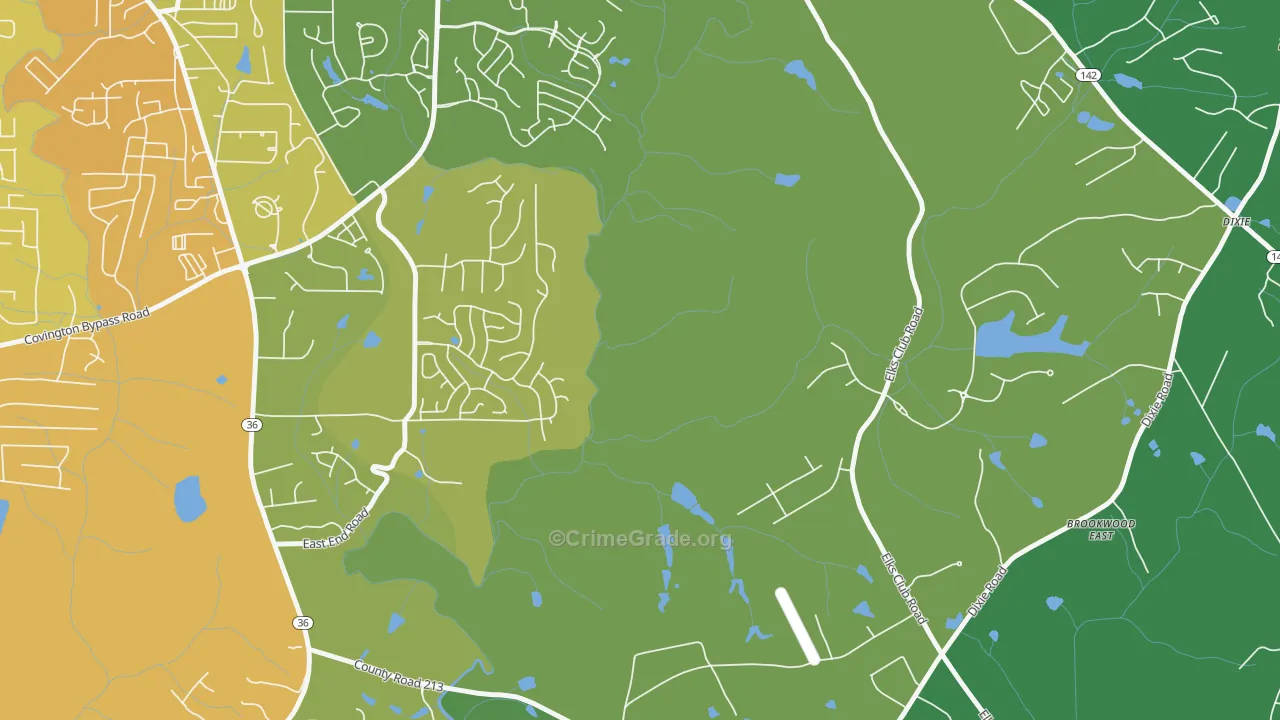 Starrsville, GA Map of Murder Rates