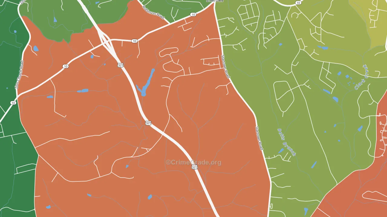 Startown, NC Map of Murder Rates