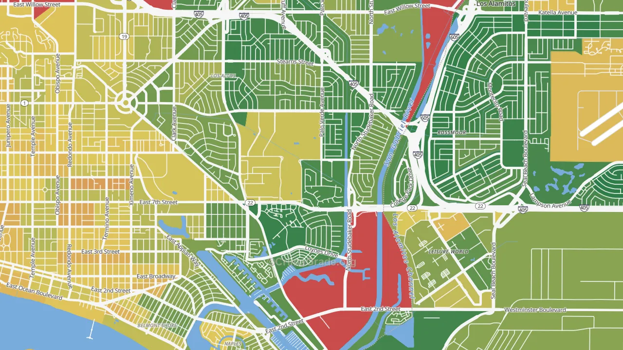 State College Area, Long Beach, CA Map of Murder Rates