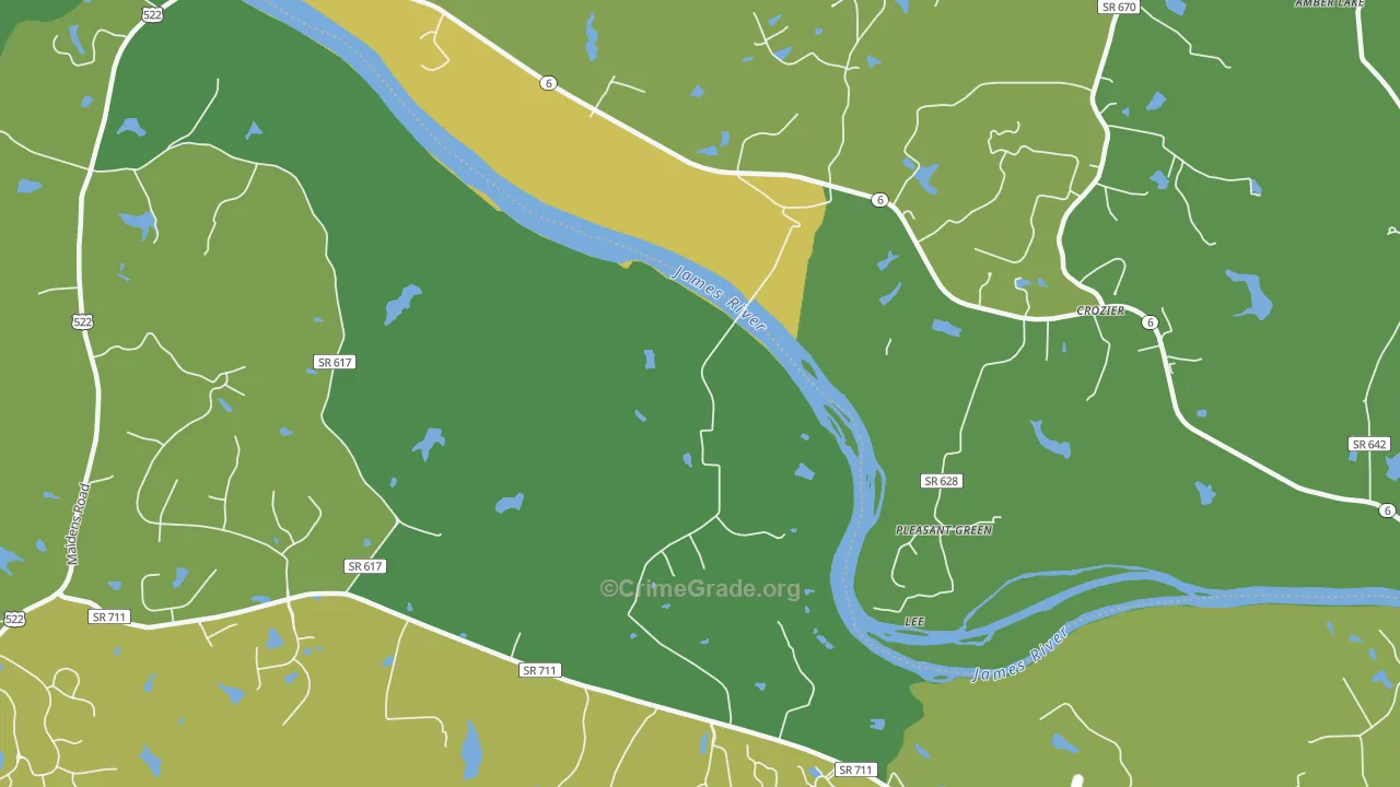 State Farm, VA Map of Murder Rates