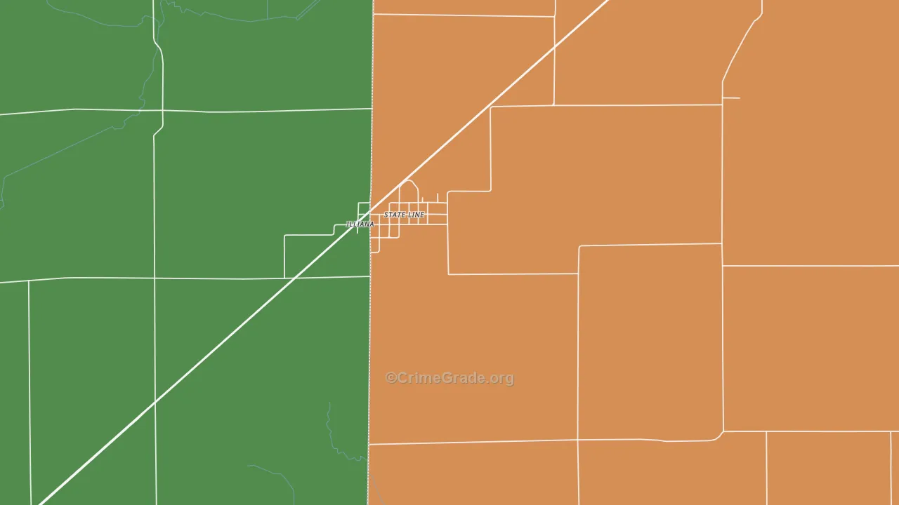 State Line City, IN Map of Murder Rates