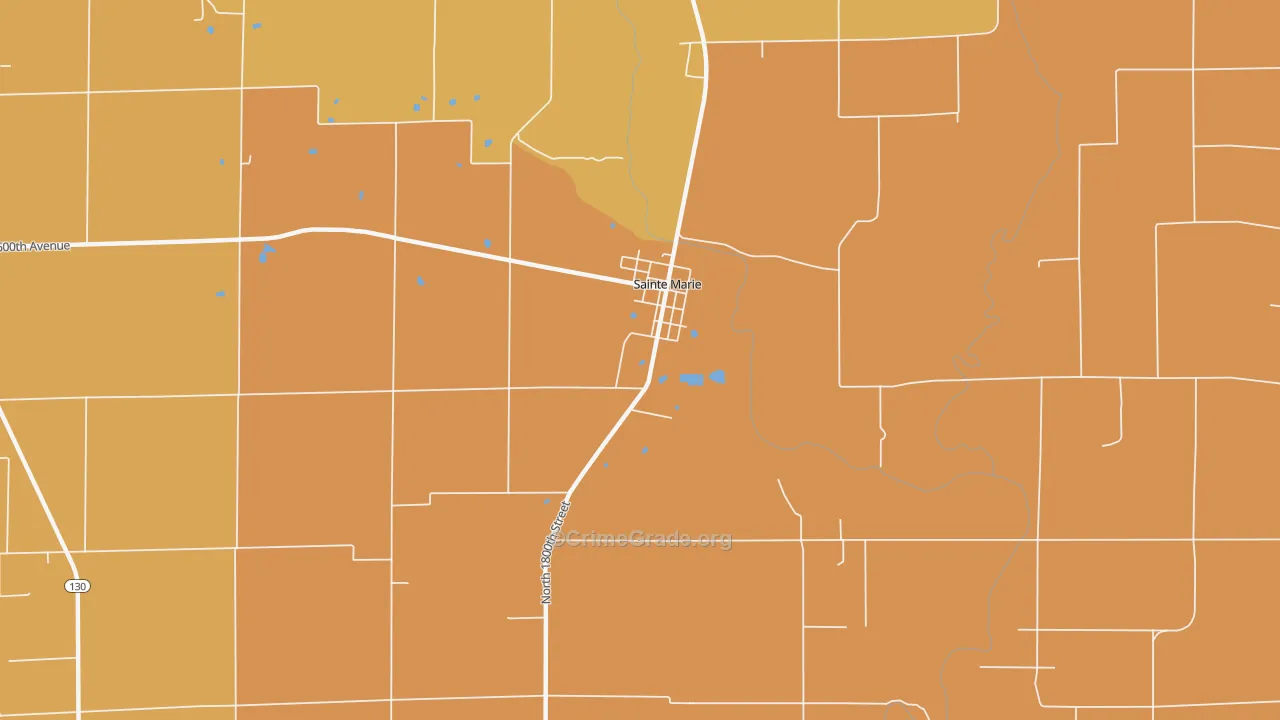 Ste. Marie, IL Map of Murder Rates