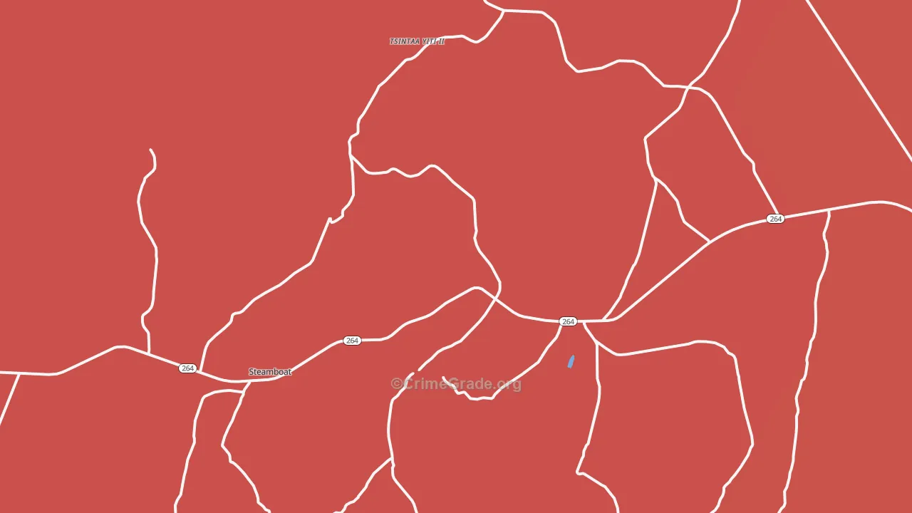 Steamboat Canyon, AZ Map of Murder Rates