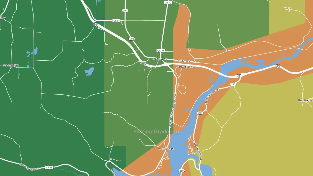 Steamburg, NY Map of Murder Rates