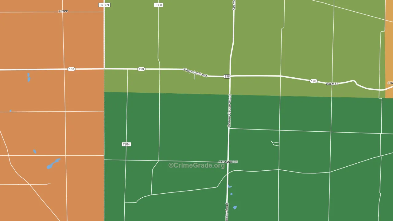 Steamburg, PA Map of Murder Rates