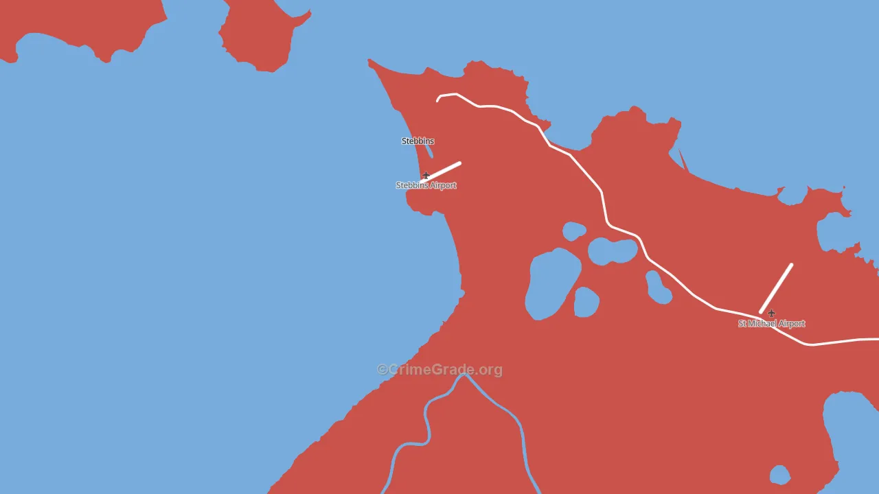 Stebbins, AK Map of Murder Rates
