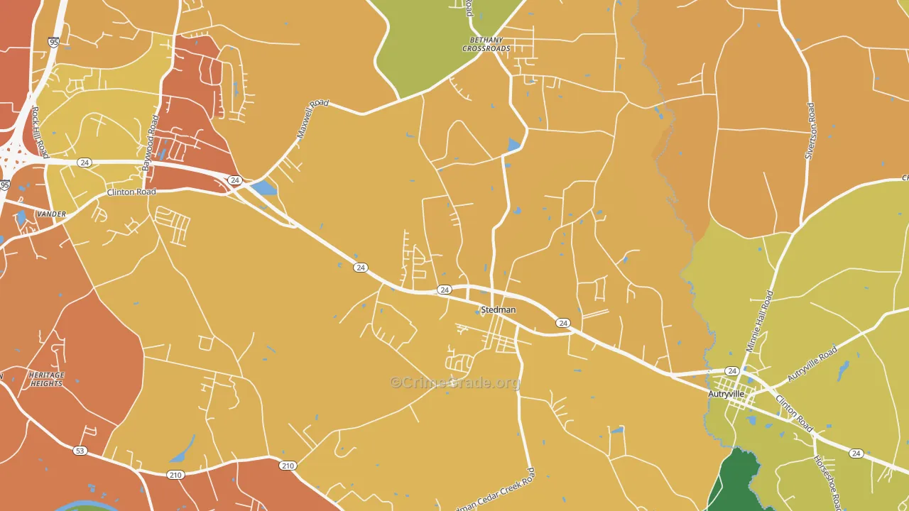 Stedman, NC Map of Murder Rates