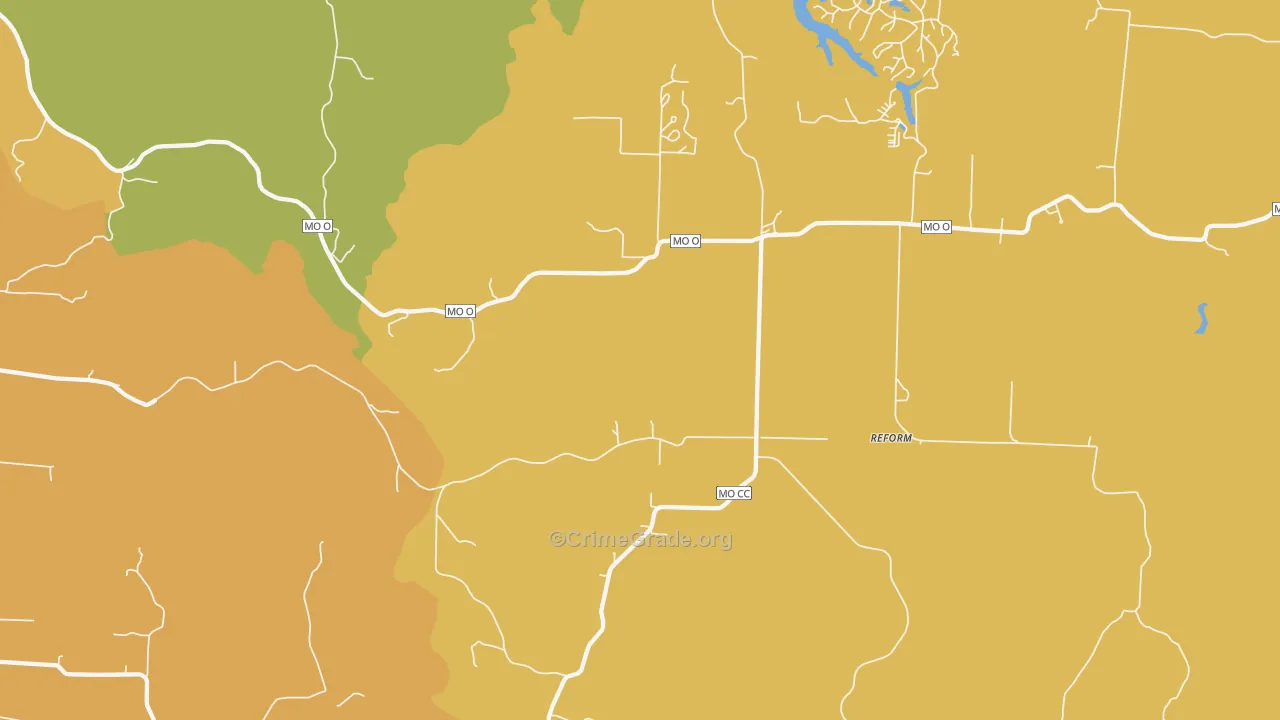 Steedman, MO Map of Murder Rates