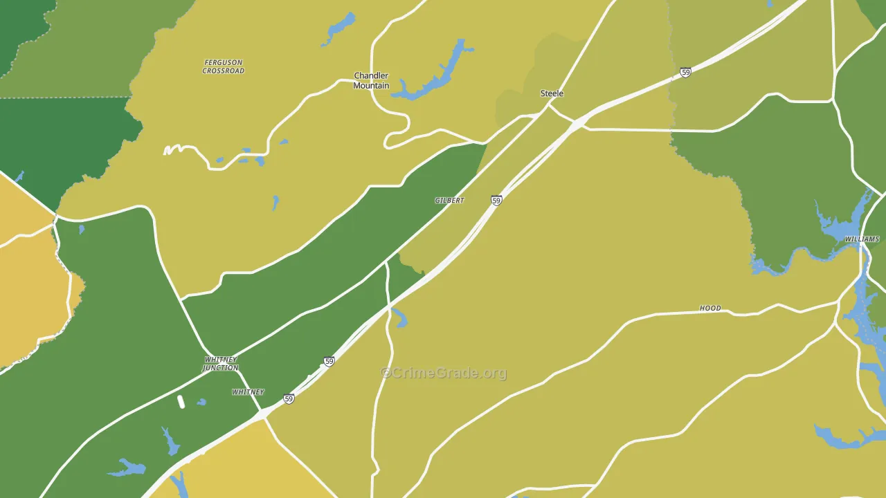 Steele, AL Map of Murder Rates