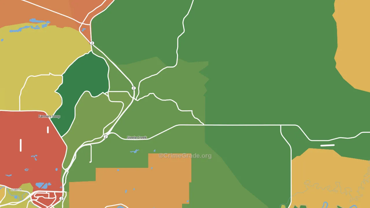 Steele Creek, AK Map of Murder Rates