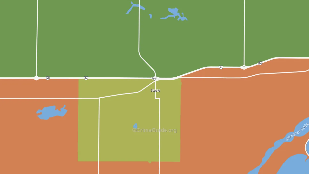 Steele, ND Map of Murder Rates
