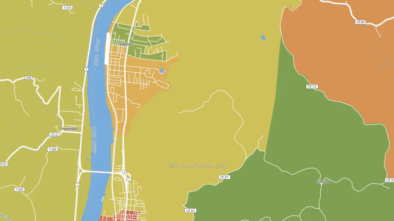 Steelton, WV Map of Murder Rates