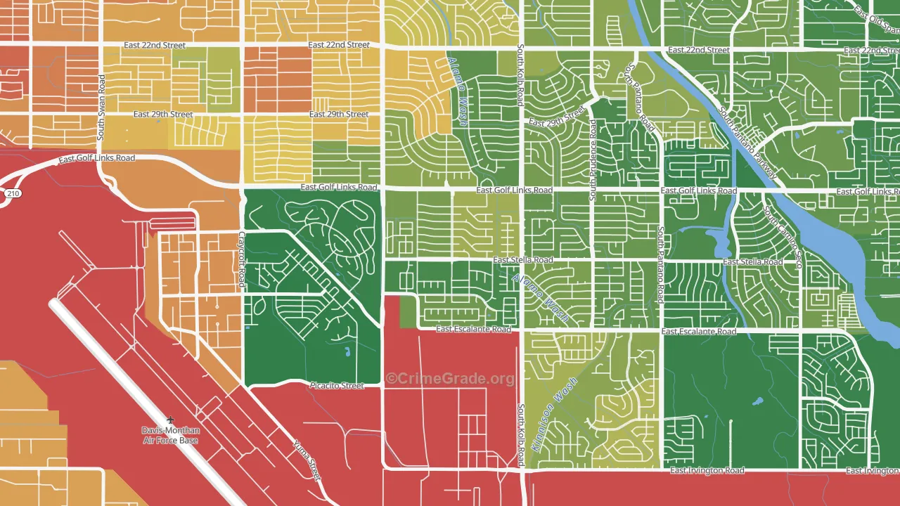 Stella Mann, Tucson, AZ Map of Murder Rates