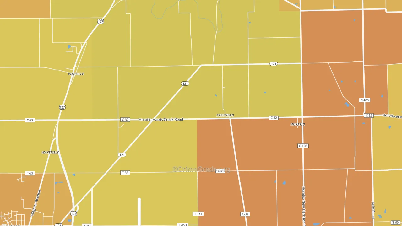 Stelvideo, OH Map of Murder Rates