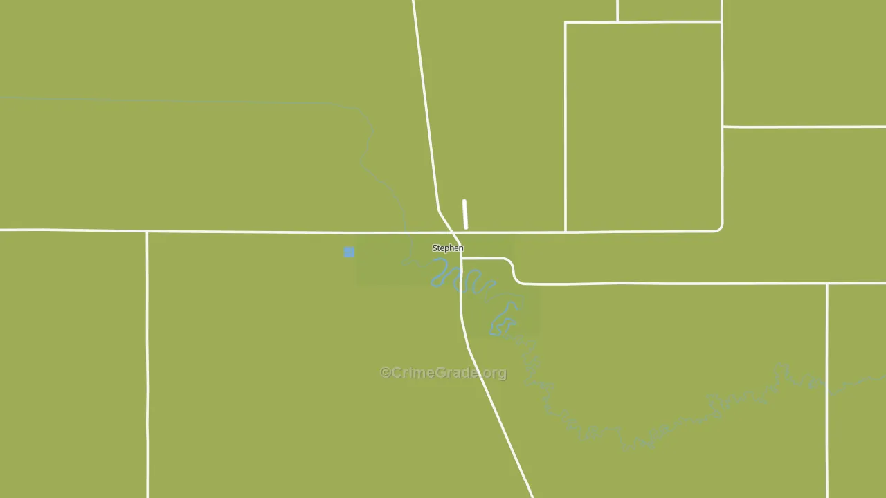 Stephen, MN Map of Murder Rates