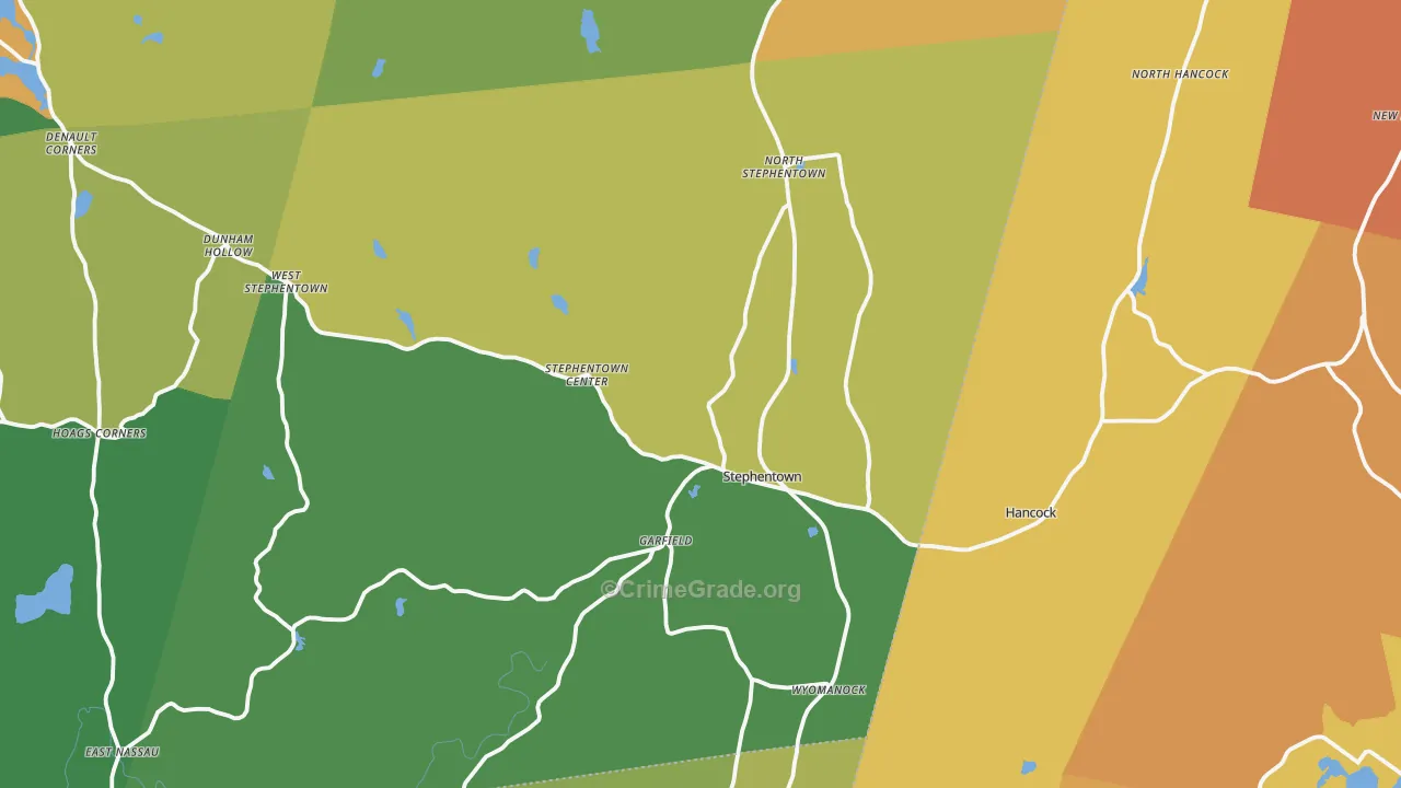 Stephentown, NY Map of Murder Rates
