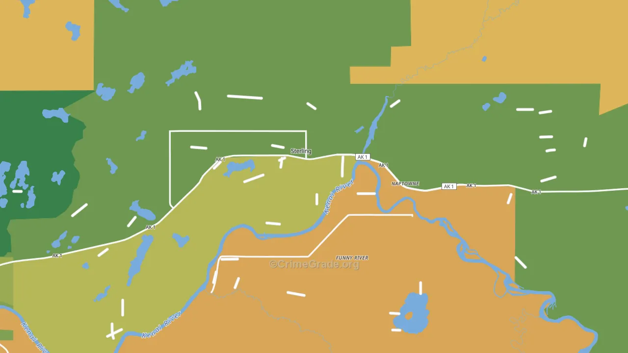 Sterling, AK Map of Murder Rates