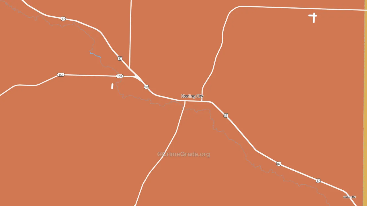 Sterling County, TX Map of Murder Rates