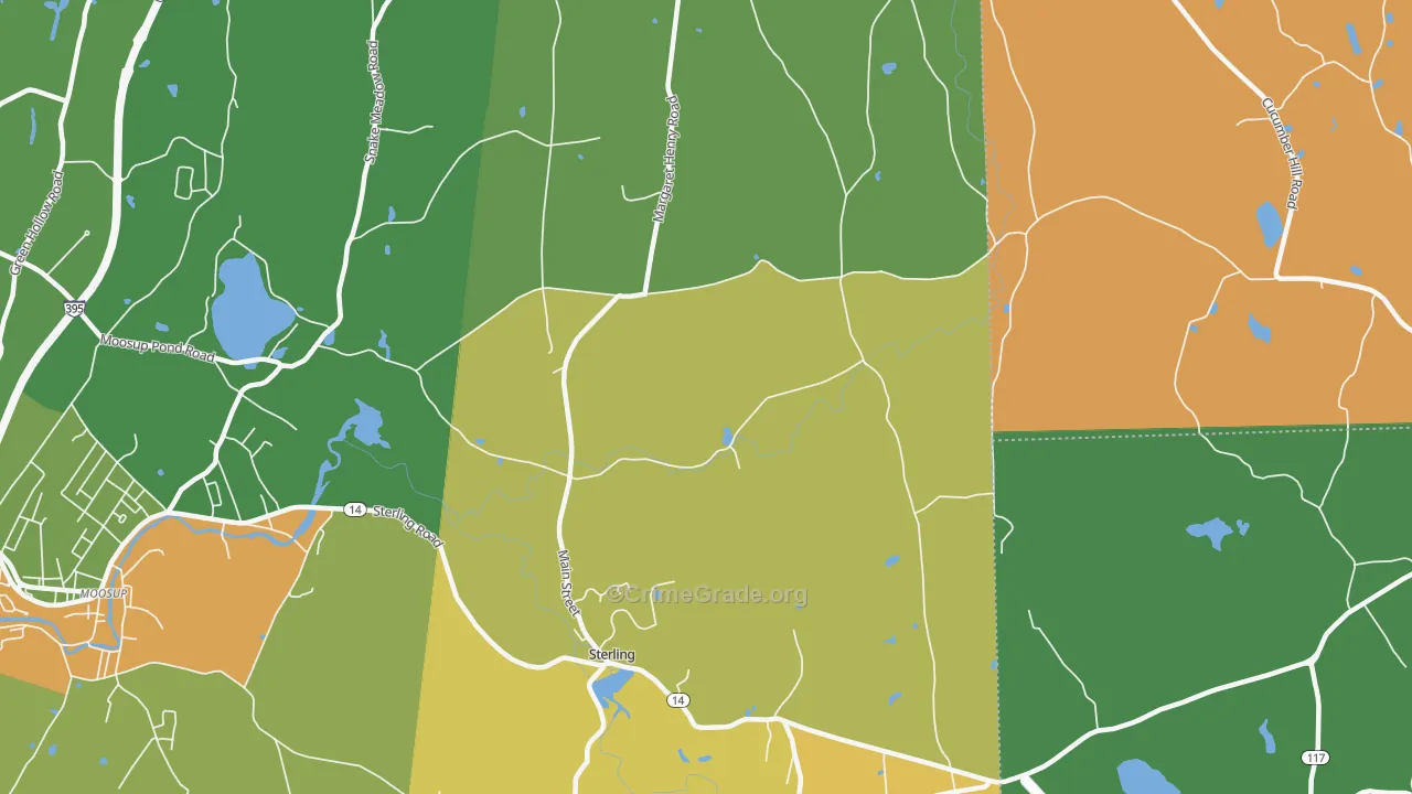 Sterling, CT Map of Murder Rates