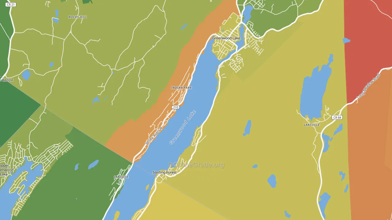 Sterling Forest, NY Map of Murder Rates