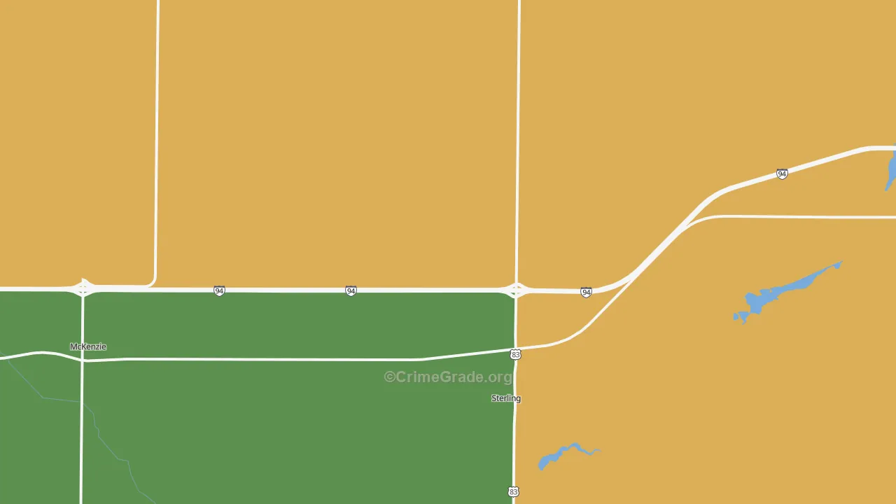 Sterling, ND Map of Murder Rates
