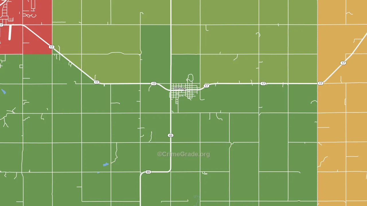 Sterling, OK Map of Murder Rates