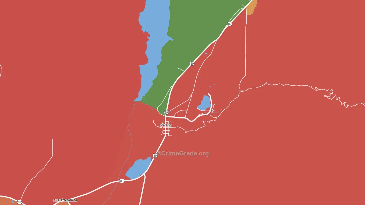 Sterling, UT Map of Murder Rates