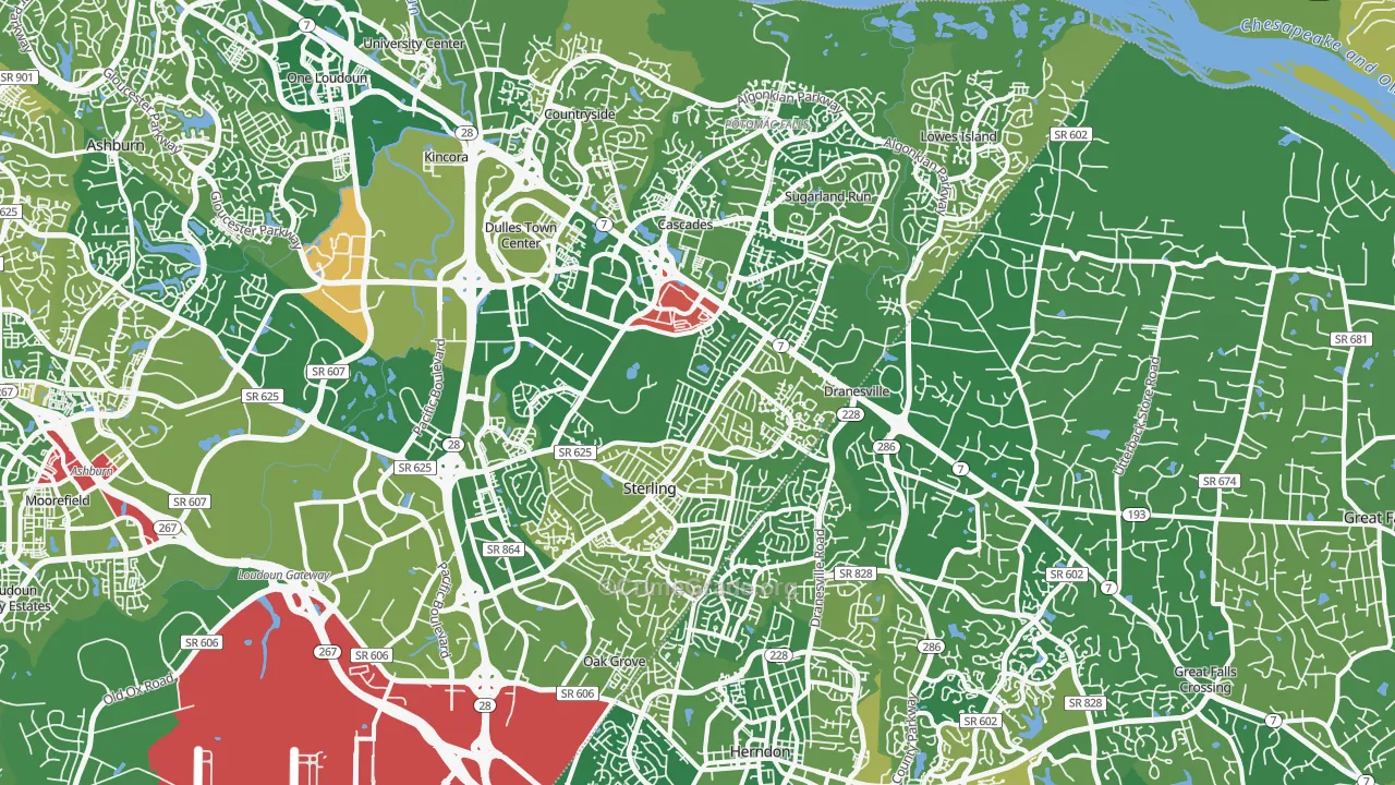 Sterling, VA Map of Murder Rates