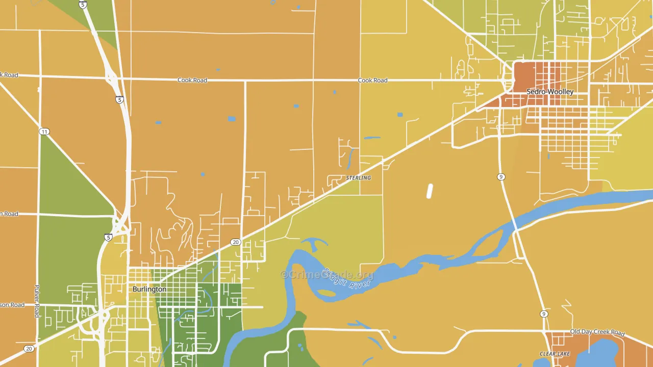 Sterling, WA Map of Murder Rates
