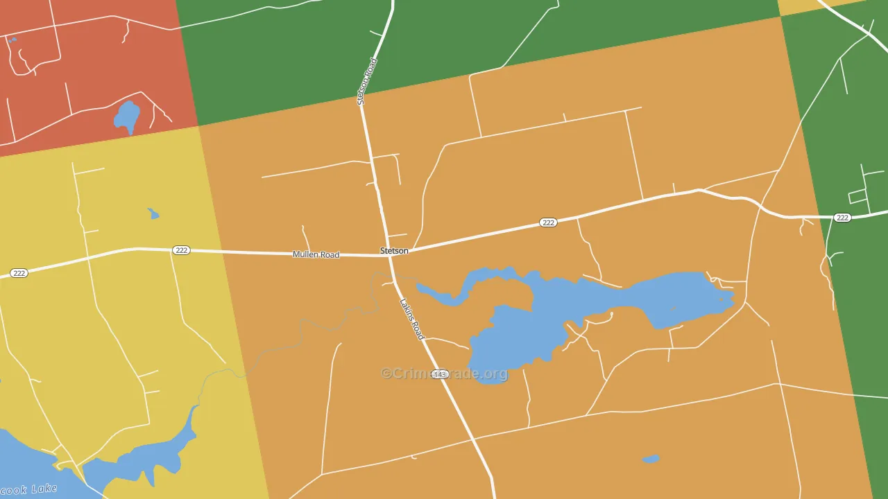 Stetson, ME Map of Murder Rates