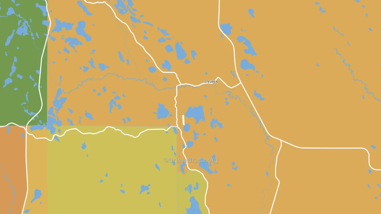 Steuben, MI Map of Murder Rates