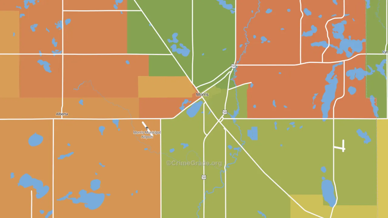 Stevens County, MN Map of Murder Rates