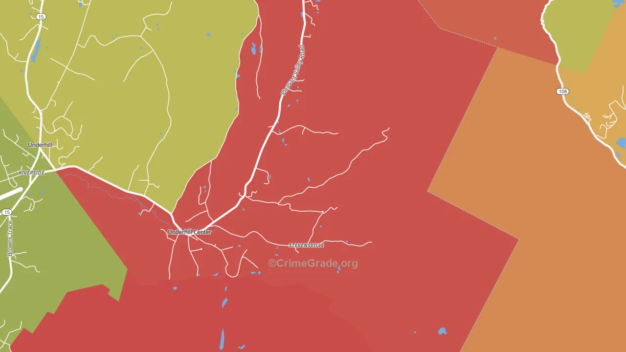 Stevensville, VT Map of Murder Rates