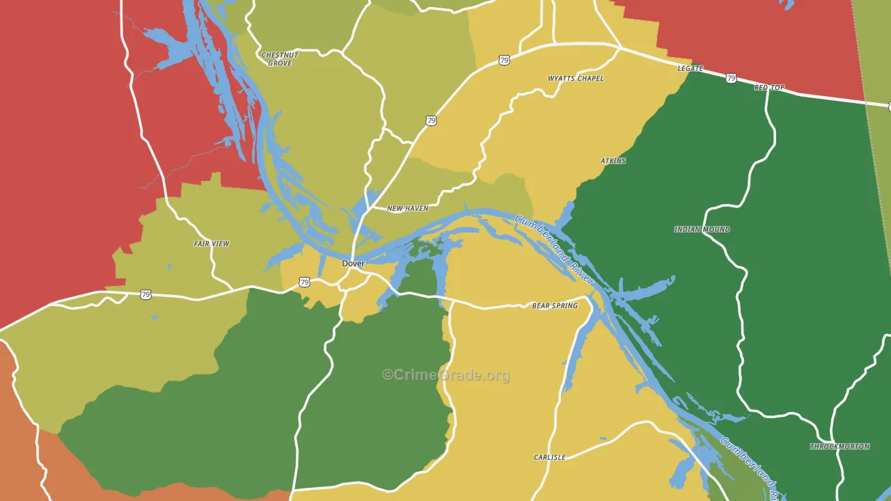 Stewart County, TN Map of Murder Rates