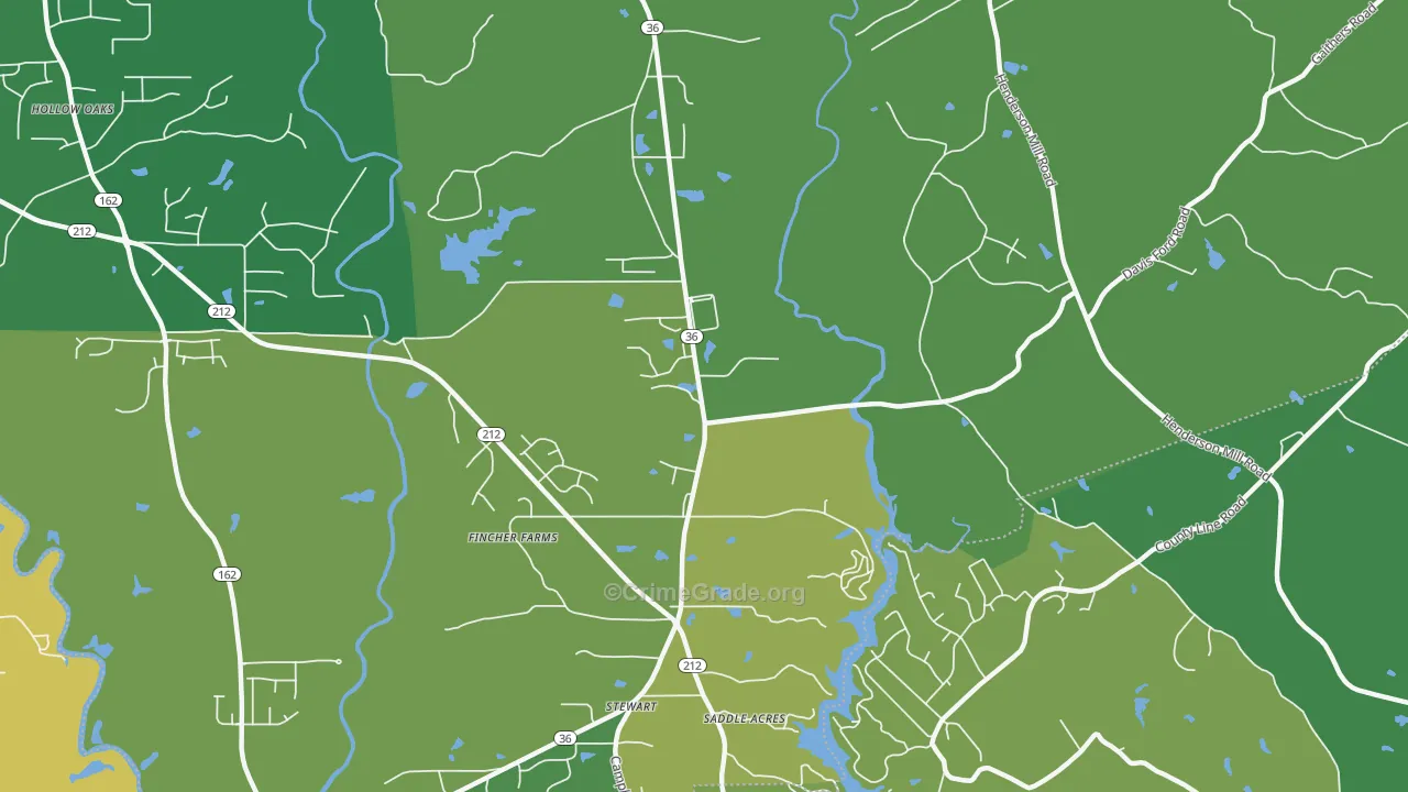 Stewart, GA Map of Murder Rates