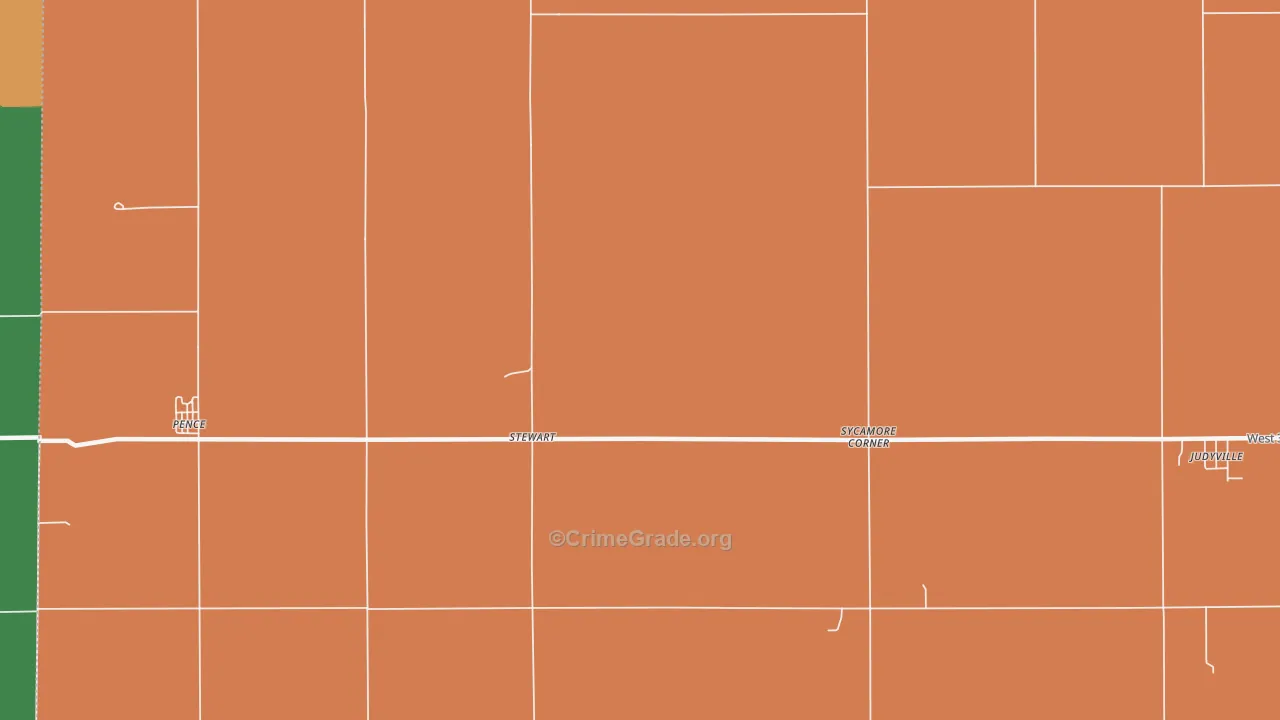 Stewart, IN Map of Murder Rates