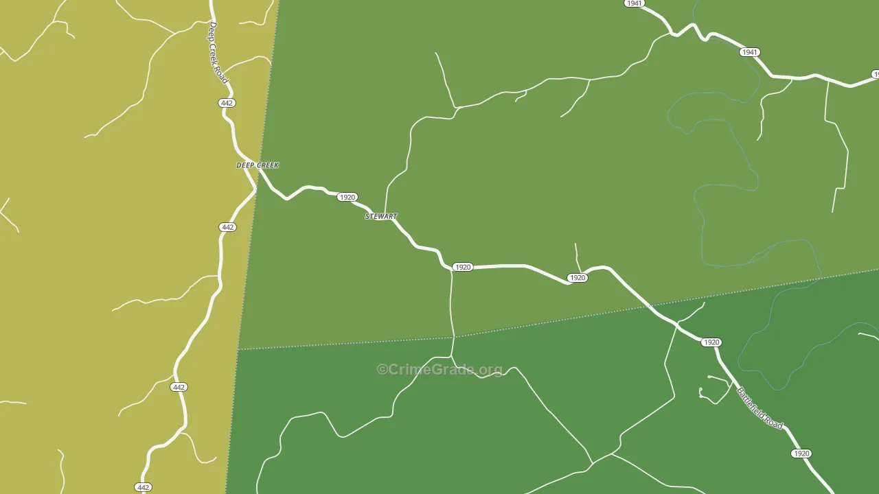 Stewart, KY Map of Murder Rates