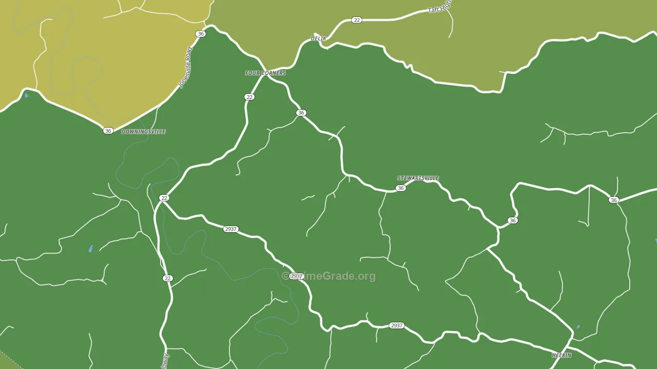 Stewartsville, KY Map of Murder Rates