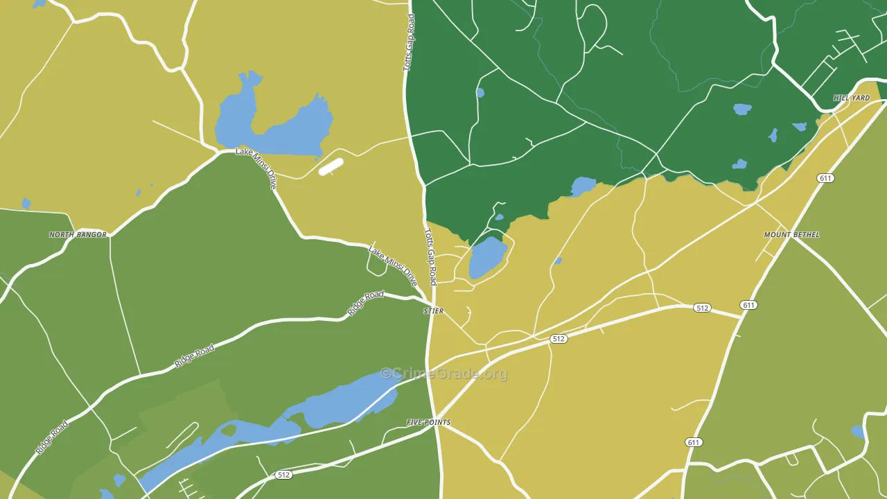 Stier, PA Map of Murder Rates