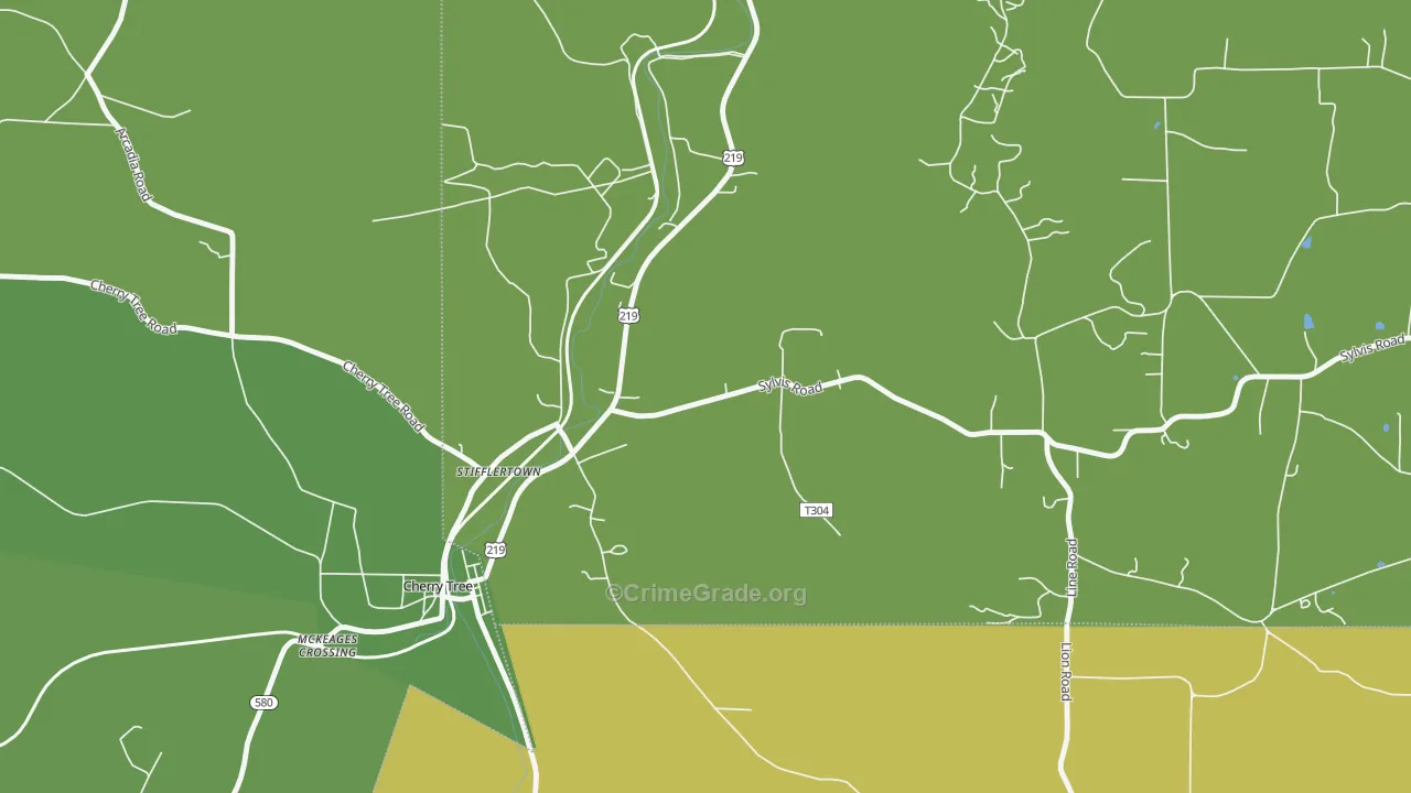Stifflertown, PA Map of Murder Rates