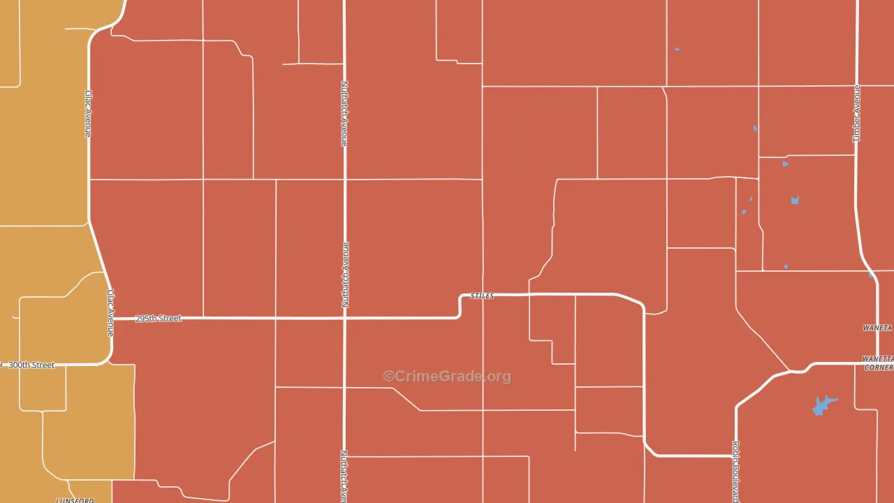 Stiles, IA Map of Murder Rates