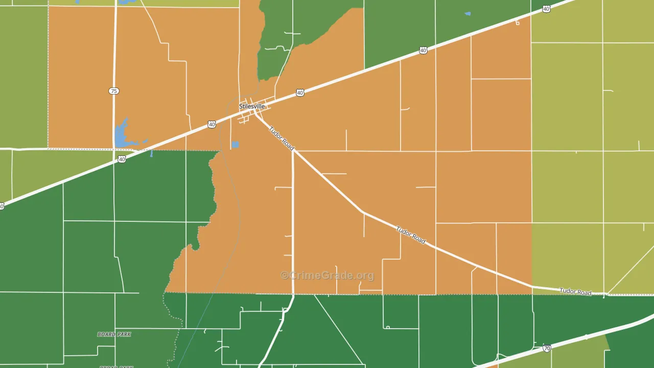 Stilesville, IN Map of Murder Rates