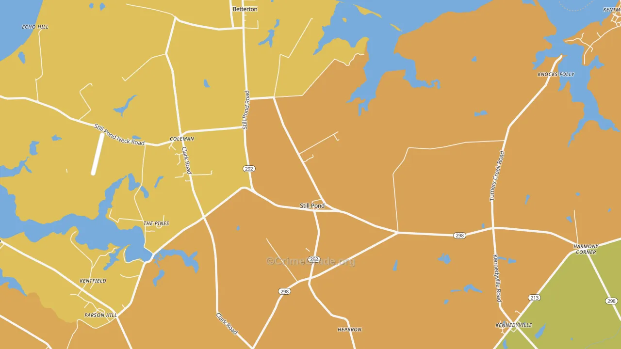 Still Pond, MD Map of Murder Rates
